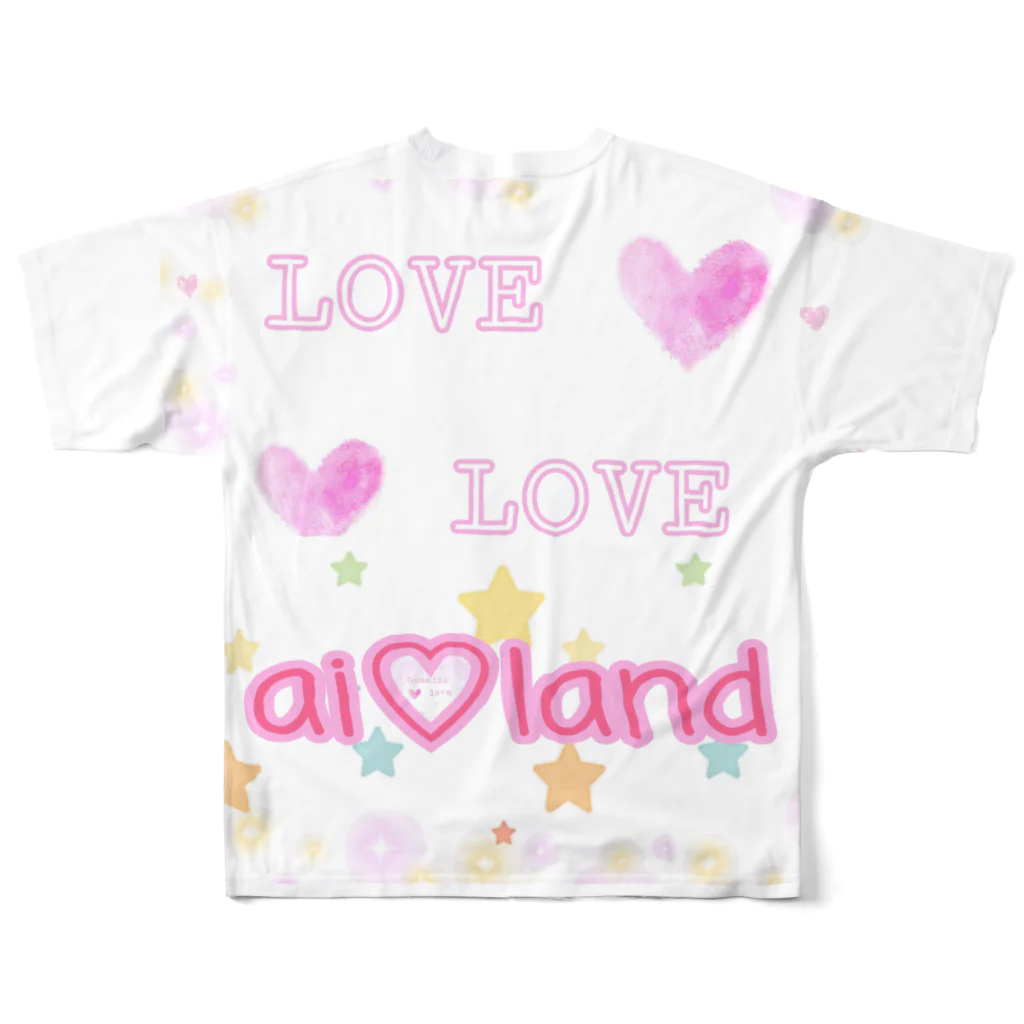 🐅ailove🥰💞🧁のパーティークマ♡ フルグラフィックTシャツの背面