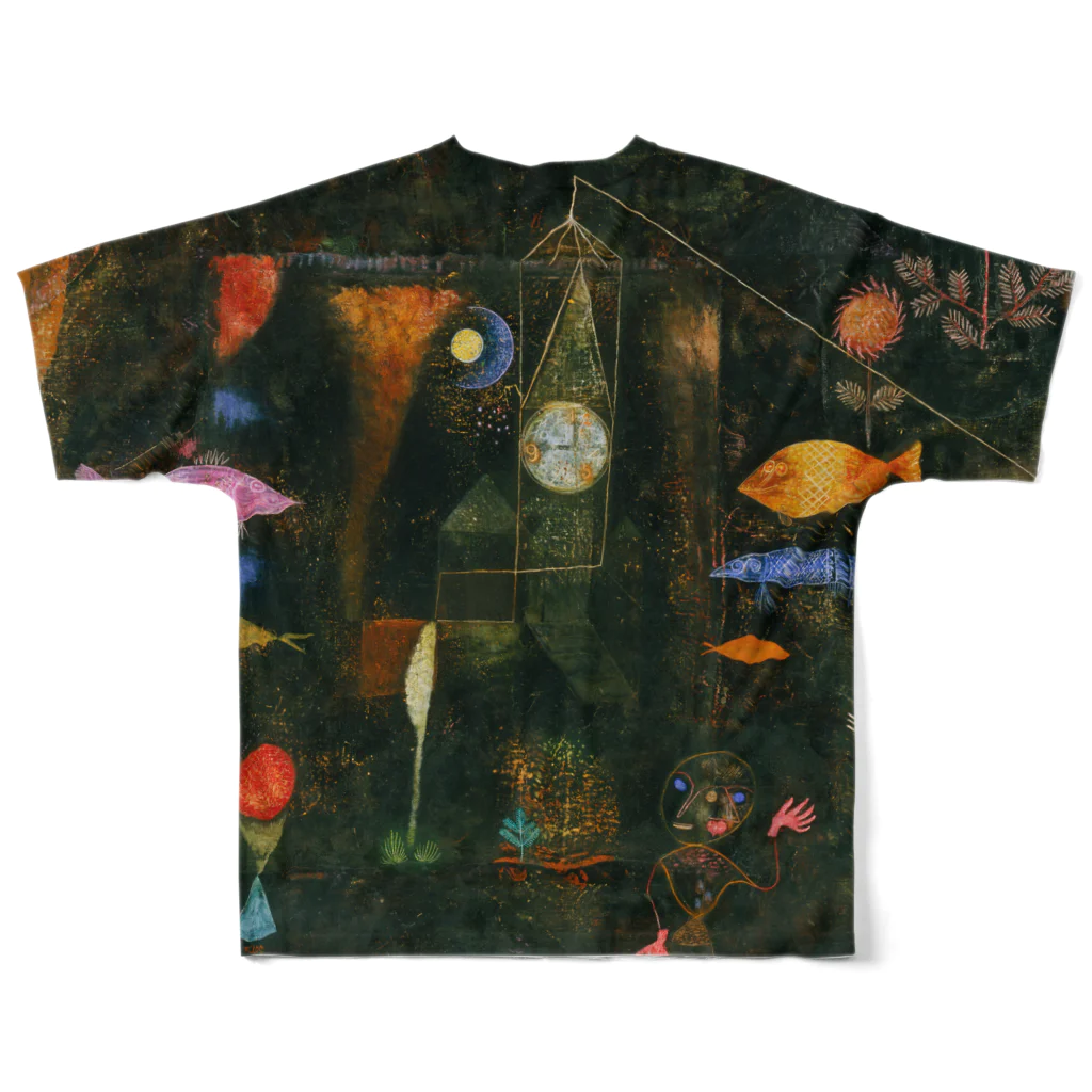 世界の絵画アートグッズのパウル・クレー《魚の魔法》 フルグラフィックTシャツの背面