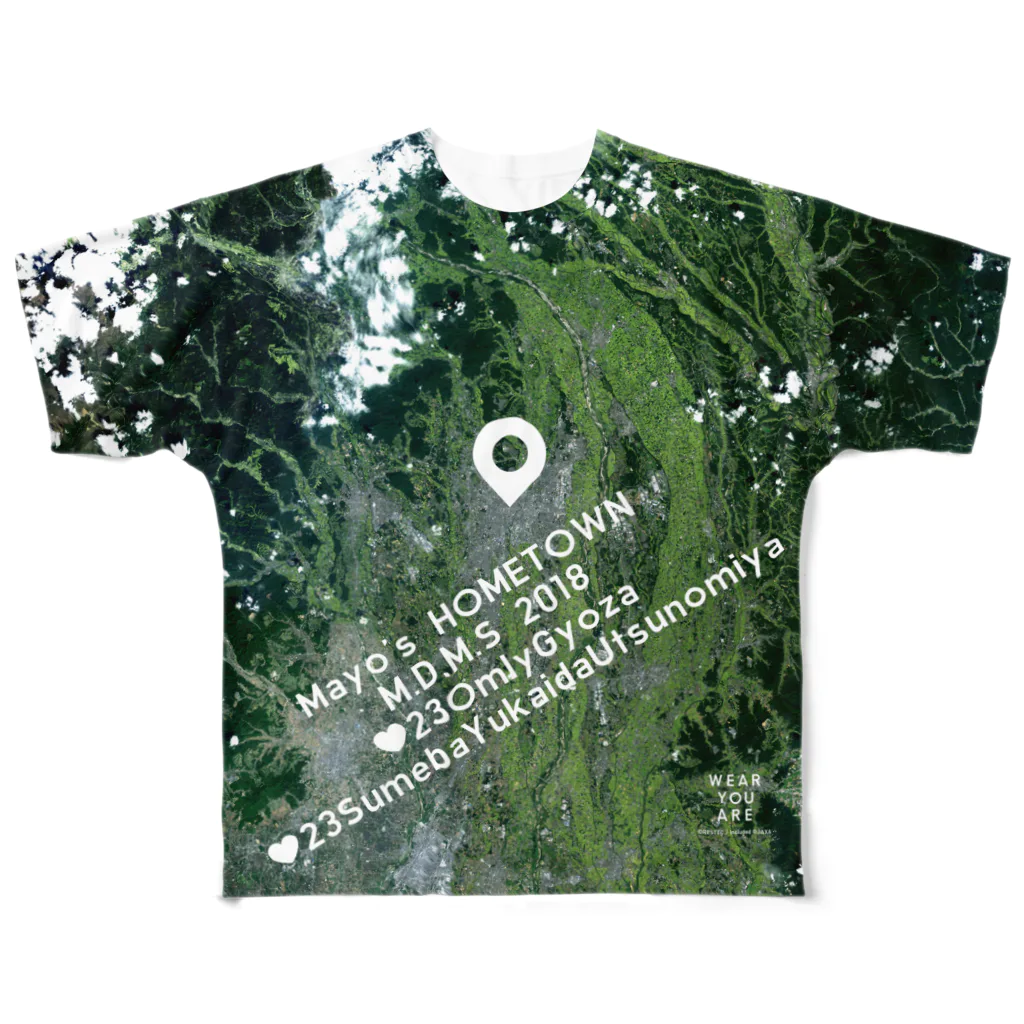 WEAR YOU AREの栃木県 宇都宮市 Tシャツ 両面 All-Over Print T-Shirt