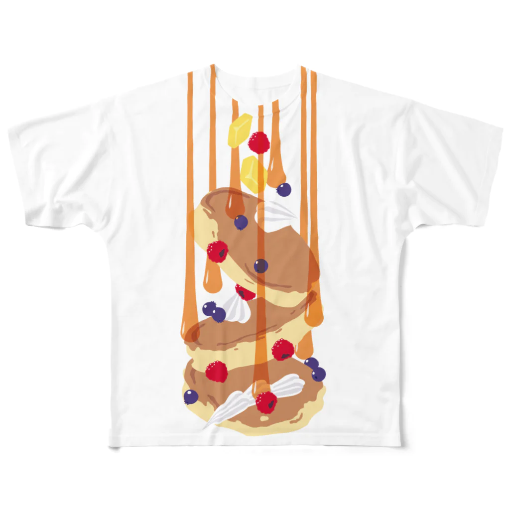 日下田のフォーリングパンケーキ All-Over Print T-Shirt