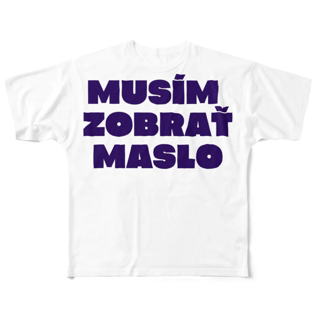 Sausage And BreadのMusím Zobrať Maslo フルグラフィックTシャツ