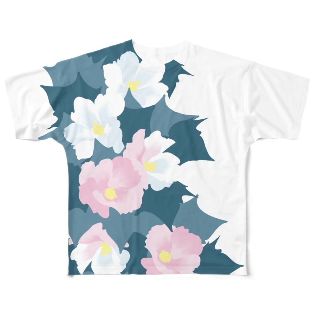 日下田の酔芙蓉 All-Over Print T-Shirt