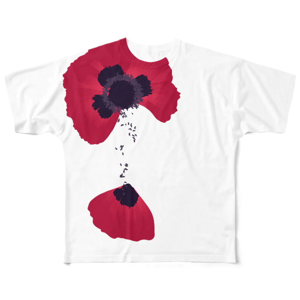 日下田の罌粟 All-Over Print T-Shirt