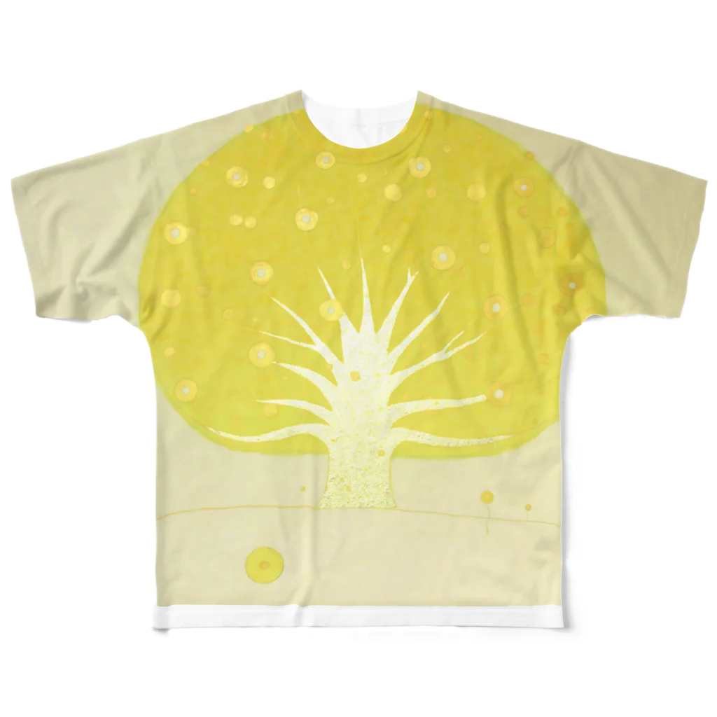 sayacompanyの「太陽も月も沈まない場所、宇宙ノ樹」 フルグラフィックTシャツ
