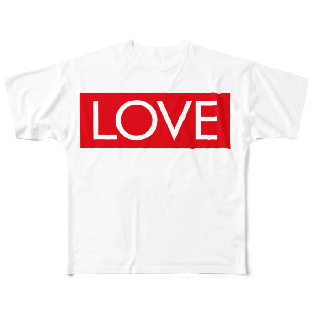 モルTのLOVE　赤ラベル フルグラフィックTシャツ