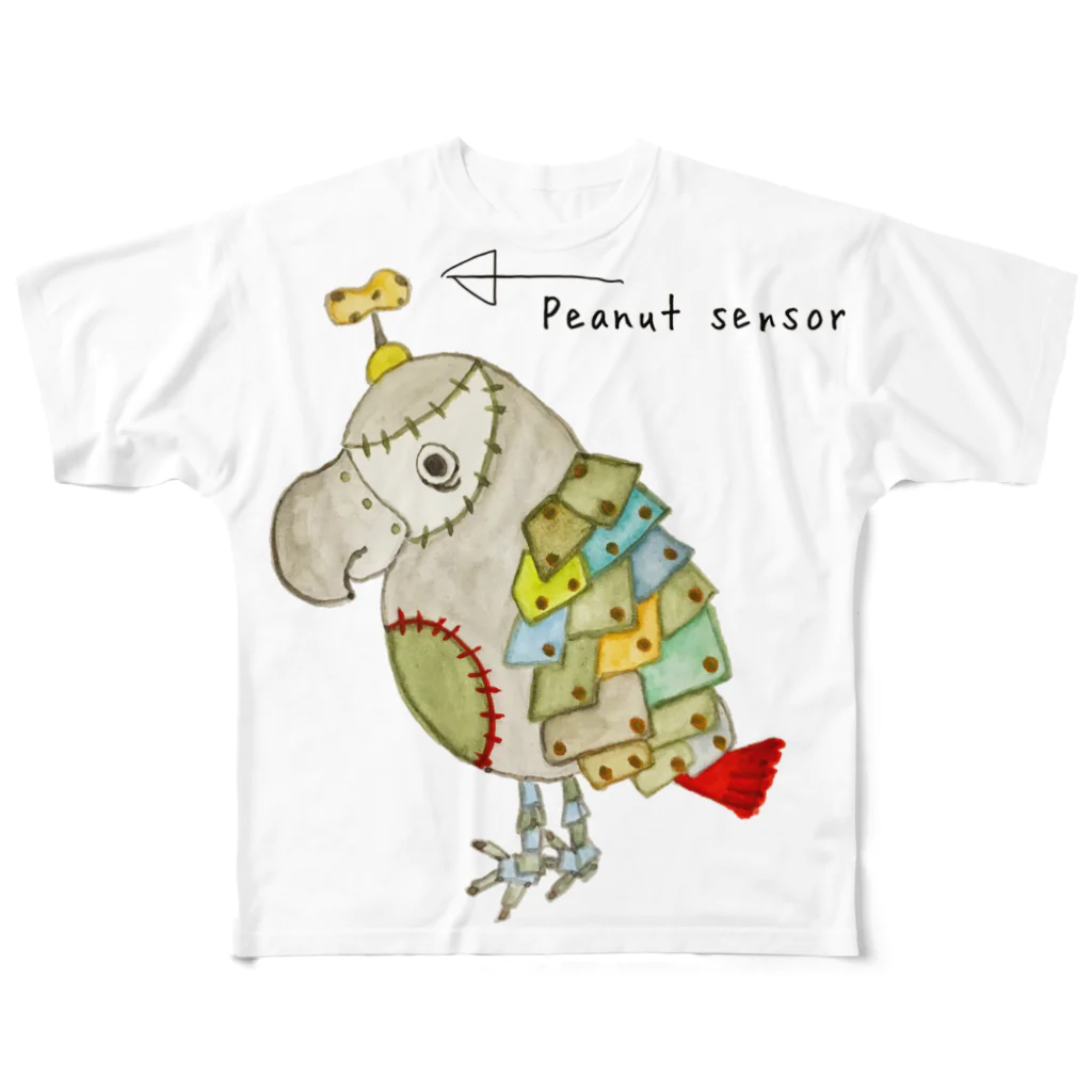ねこぜや のROBOBO「福ちゃんロボ」 All-Over Print T-Shirt