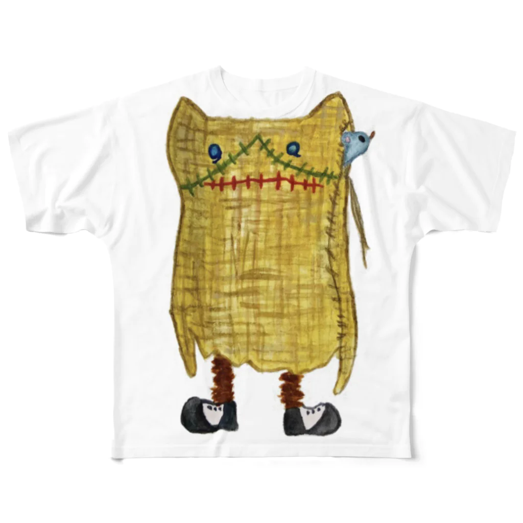 ねこぜや のズタ袋ネコ All-Over Print T-Shirt