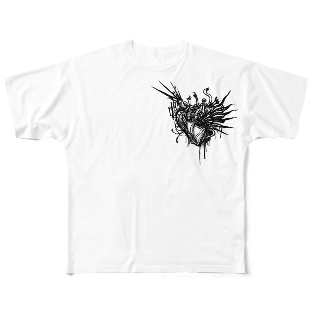 millionmirrors!のMachinery Heart（FGT） フルグラフィックTシャツ