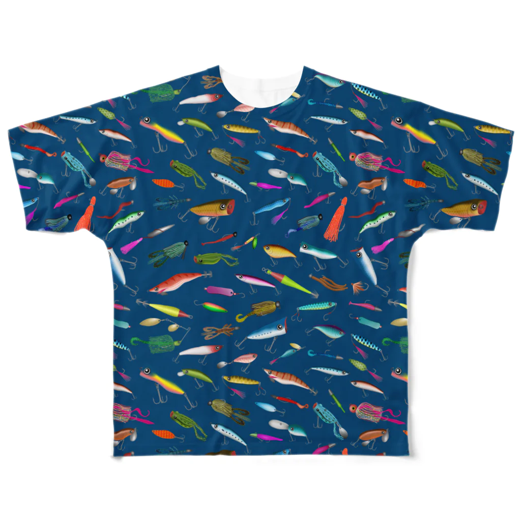 猫と釣り人のLURE_3CDB_FGT All-Over Print T-Shirt