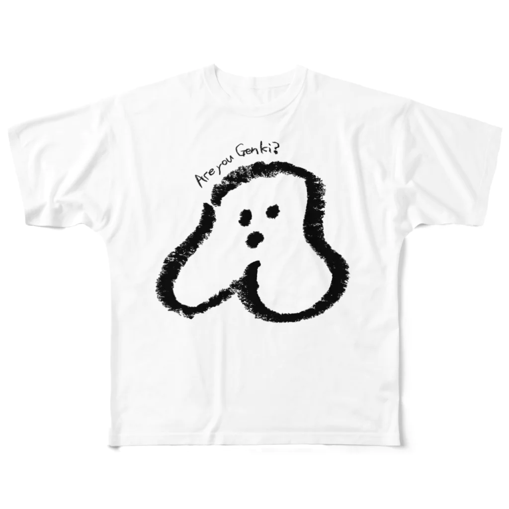 宿根ピーチのかにゅ (ほっぺの生き霊) フルグラフィックTシャツ