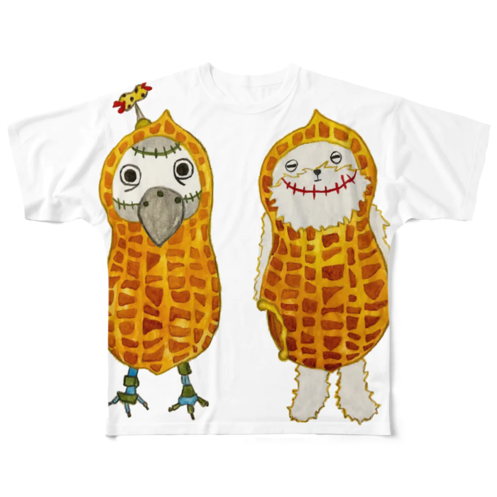 ねこぜや のROBOBO ピーナッツ All-Over Print T-Shirt