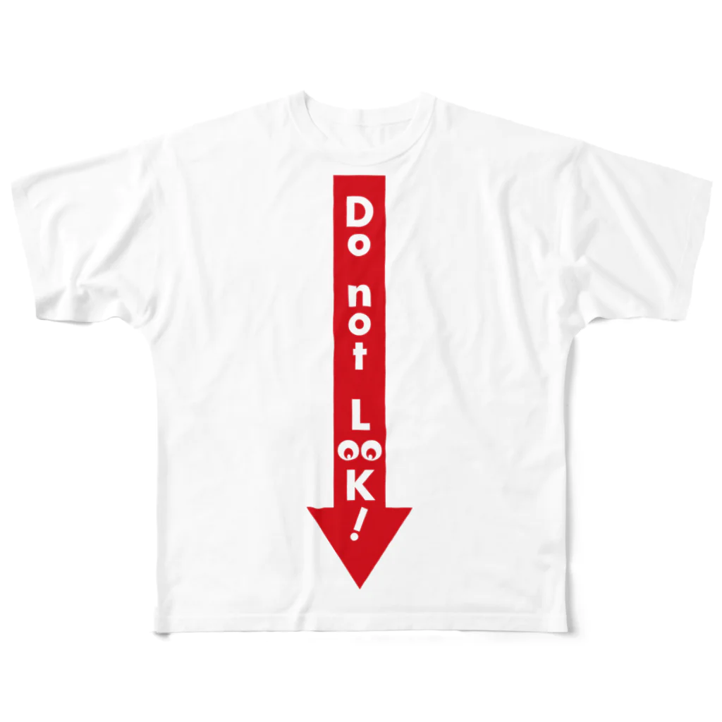 td_shopのDo not look! フルグラフィックTシャツ