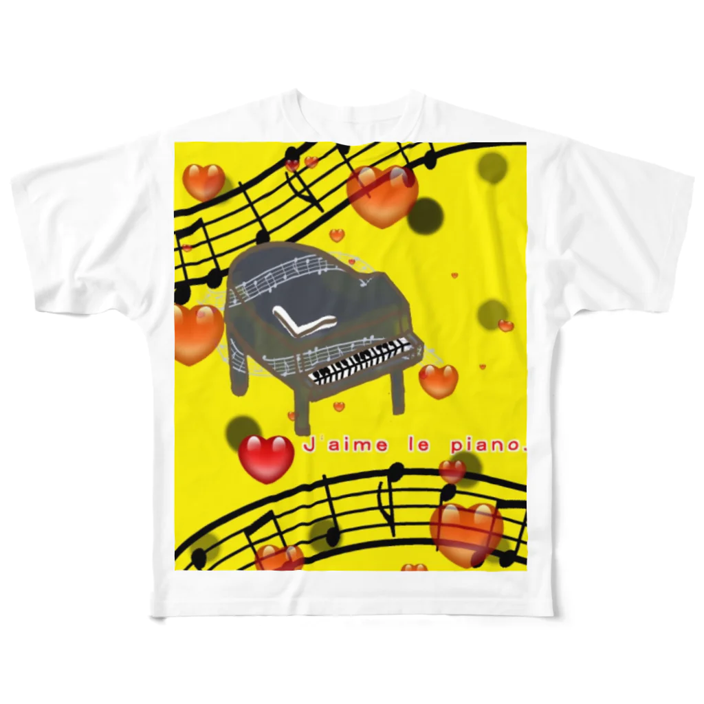 葛西 沙羅📪🦋のＪ‘ａｉｍｅ　ｌｅ　ｐｉａｎｏ． フルグラフィックTシャツ