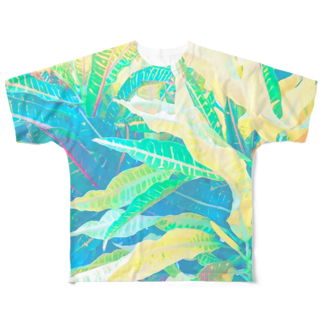 dizzyの南国の葉っぱ４🌿 フルグラフィックTシャツ