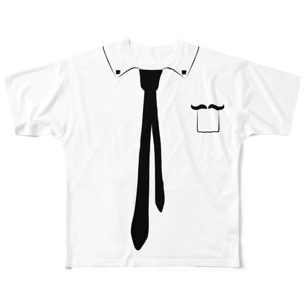 ROTUSのタイシャツ PART2 ブラック フルグラフィックTシャツ