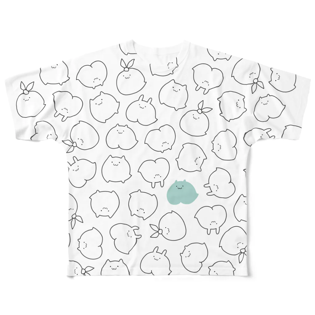 モチリズムのなかまモチ All-Over Print T-Shirt