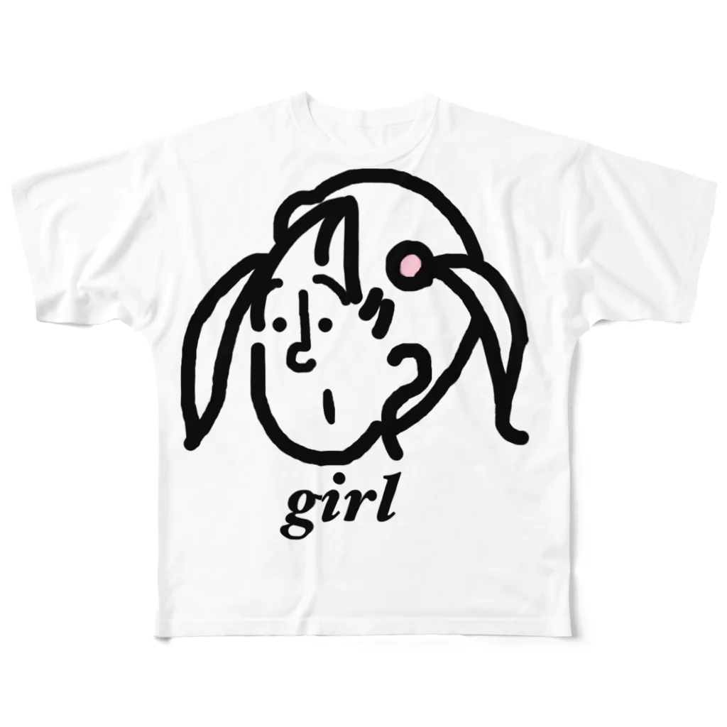 990604のgirl フルグラフィックTシャツ