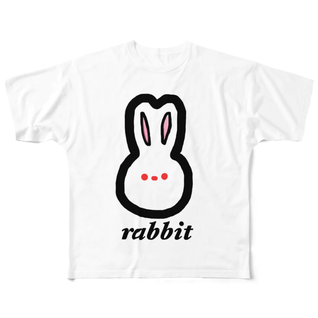 990604のrabbit フルグラフィックTシャツ