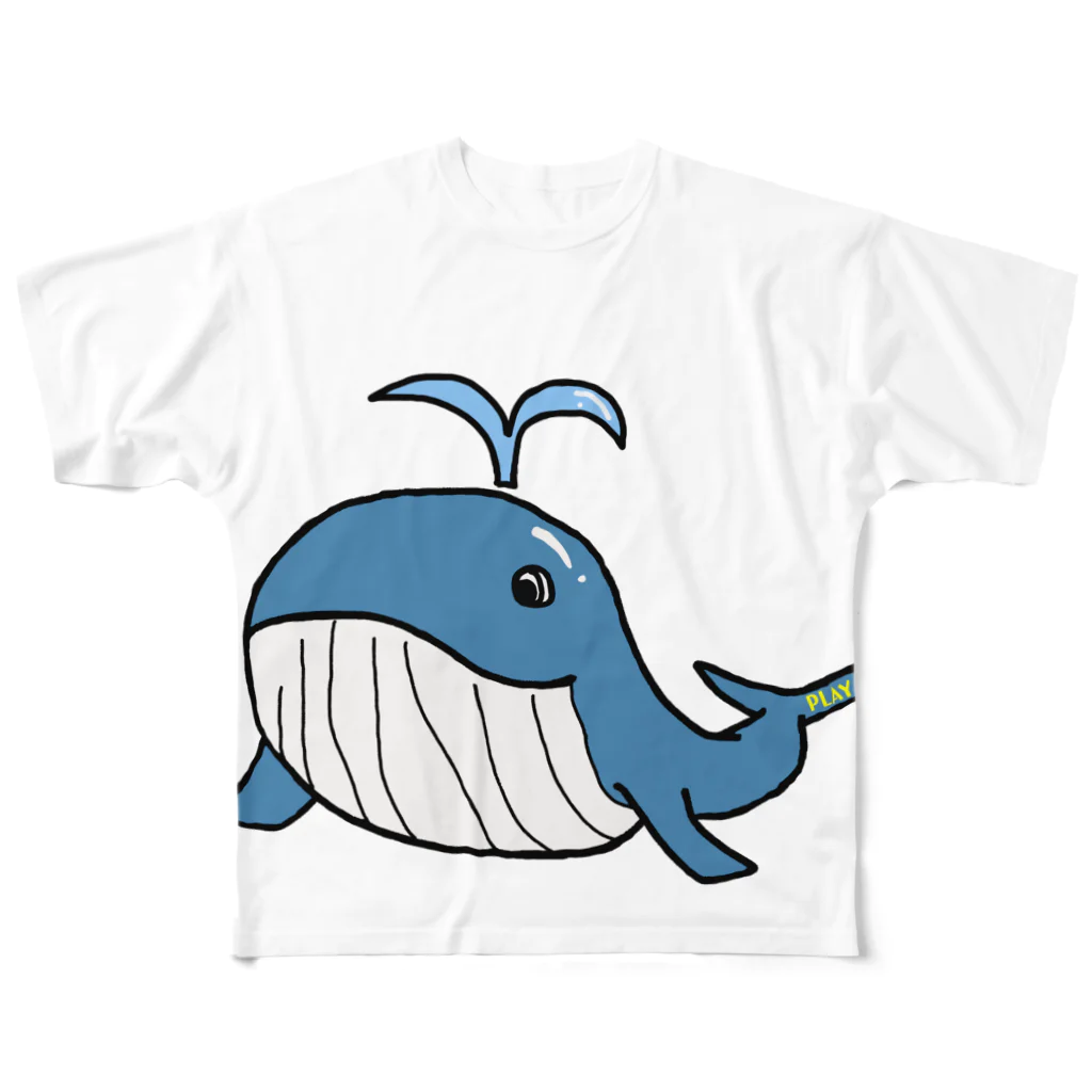 PLAY clothingのWHALE フルグラフィックTシャツ