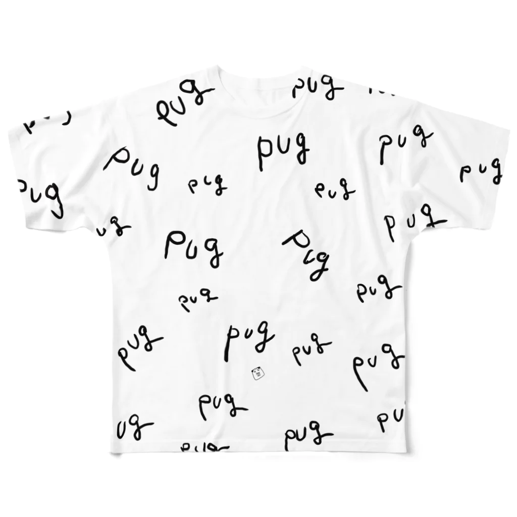 SHoWのPUGPUGPUGPUG フルグラフィックTシャツ