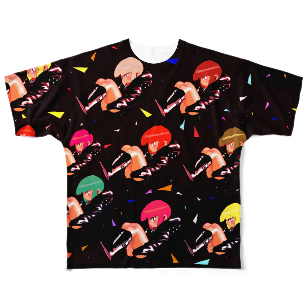 (ᵔᴥᵔ)の宇宙 All-Over Print T-Shirt