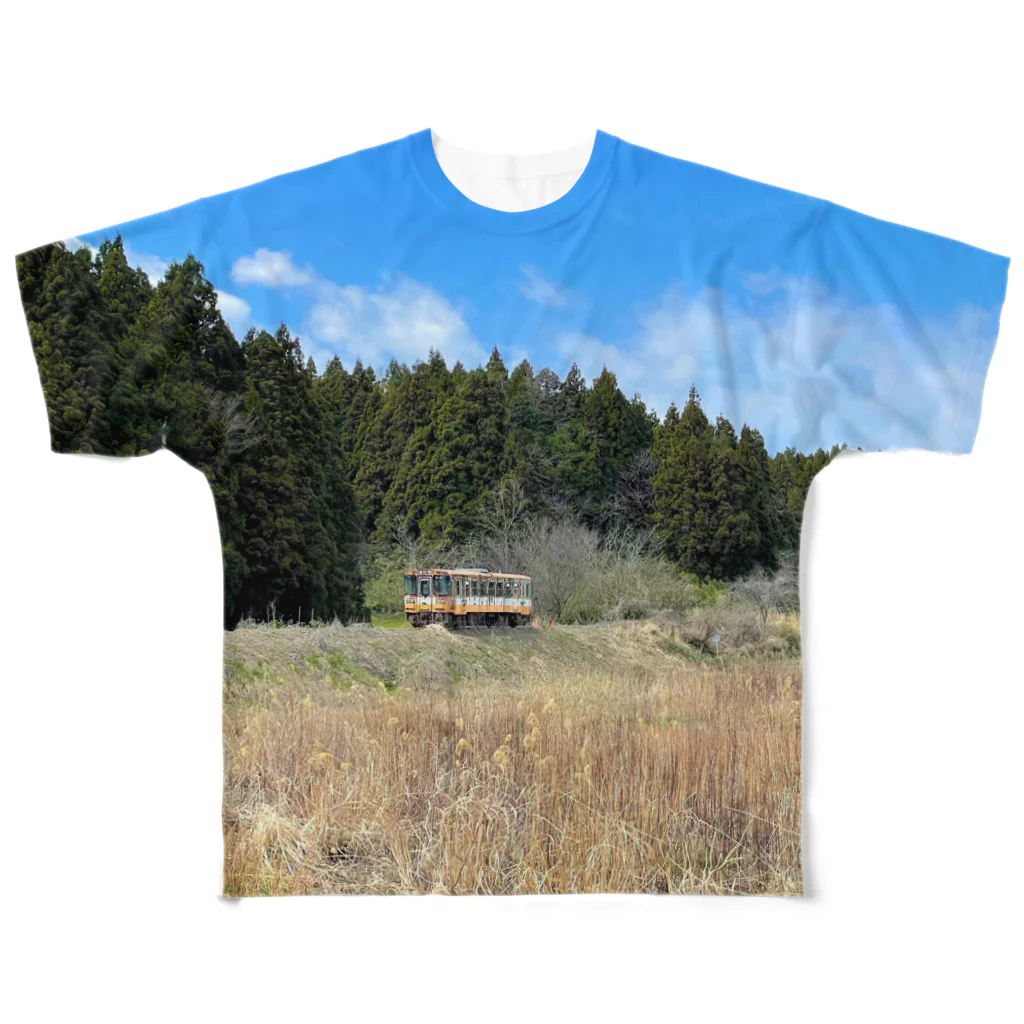 いざよいの探索ショップの廃列車Tシャツ All-Over Print T-Shirt