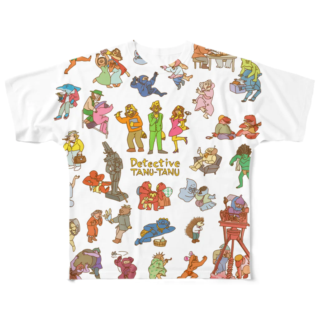 BAMI SHOPのタヌタヌ探偵01 All-Over Print T-Shirt