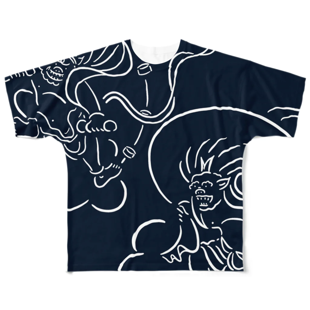 taromaronのふうじん＆らいじん All-Over Print T-Shirt