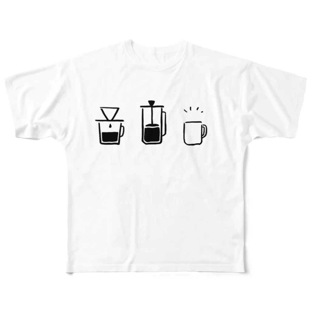 chooseのchoose coffee All-Over Print T-Shirt