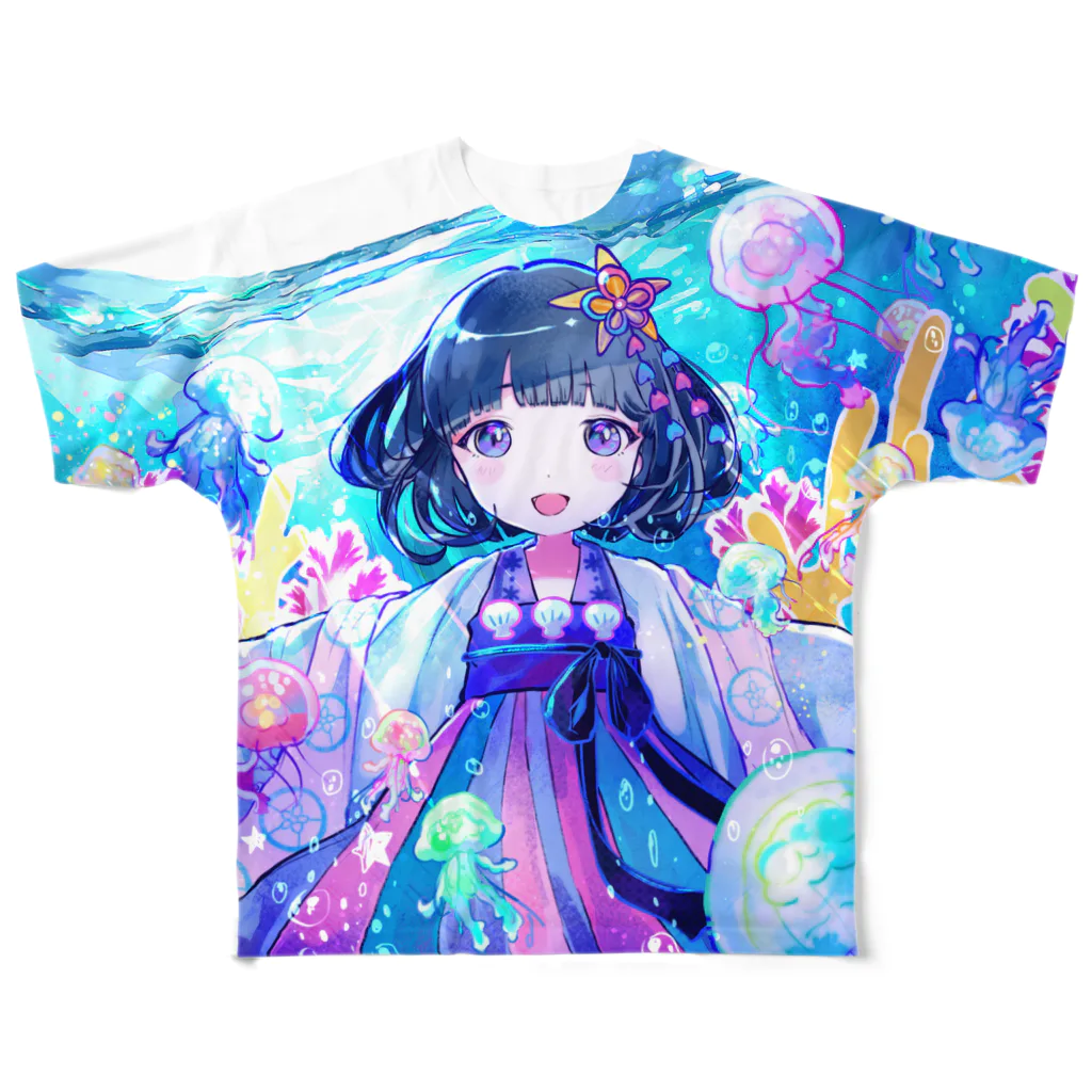 きあとのJellyfish+. フルグラフィックTシャツ