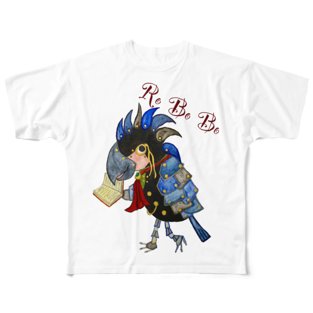 ねこぜや のROBOBOヤシオウム「教授ロボ」 All-Over Print T-Shirt