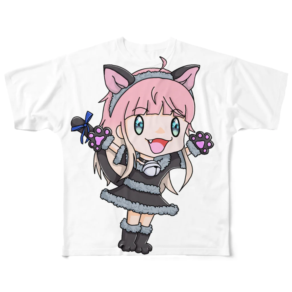 ฅねこ屋ฅのおつーらず フルグラフィックTシャツ