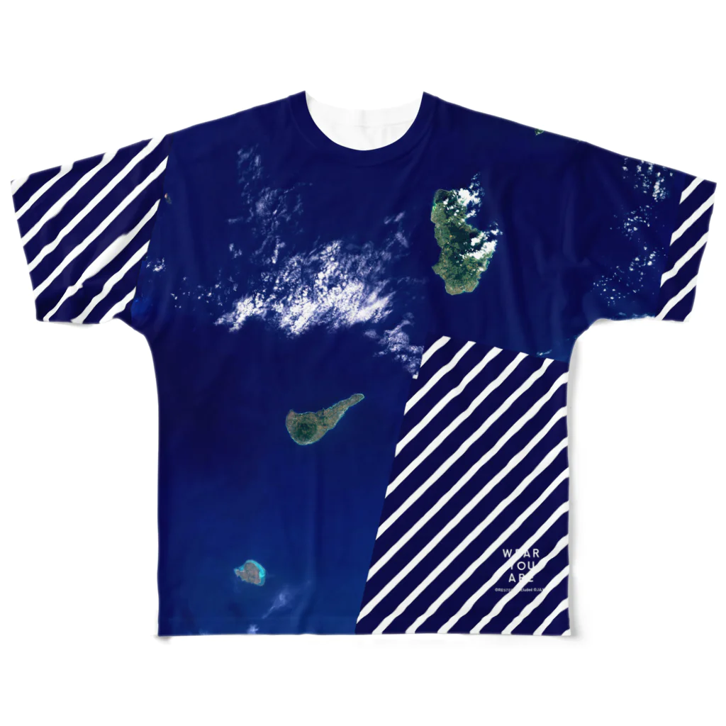 WEAR YOU AREの鹿児島県 大島郡 Tシャツ 両面 All-Over Print T-Shirt