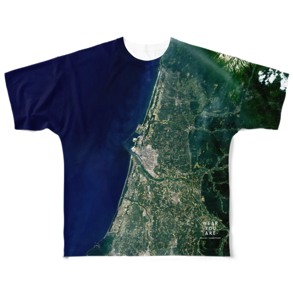 WEAR YOU AREの山形県 酒田市 Tシャツ 両面 All-Over Print T-Shirt