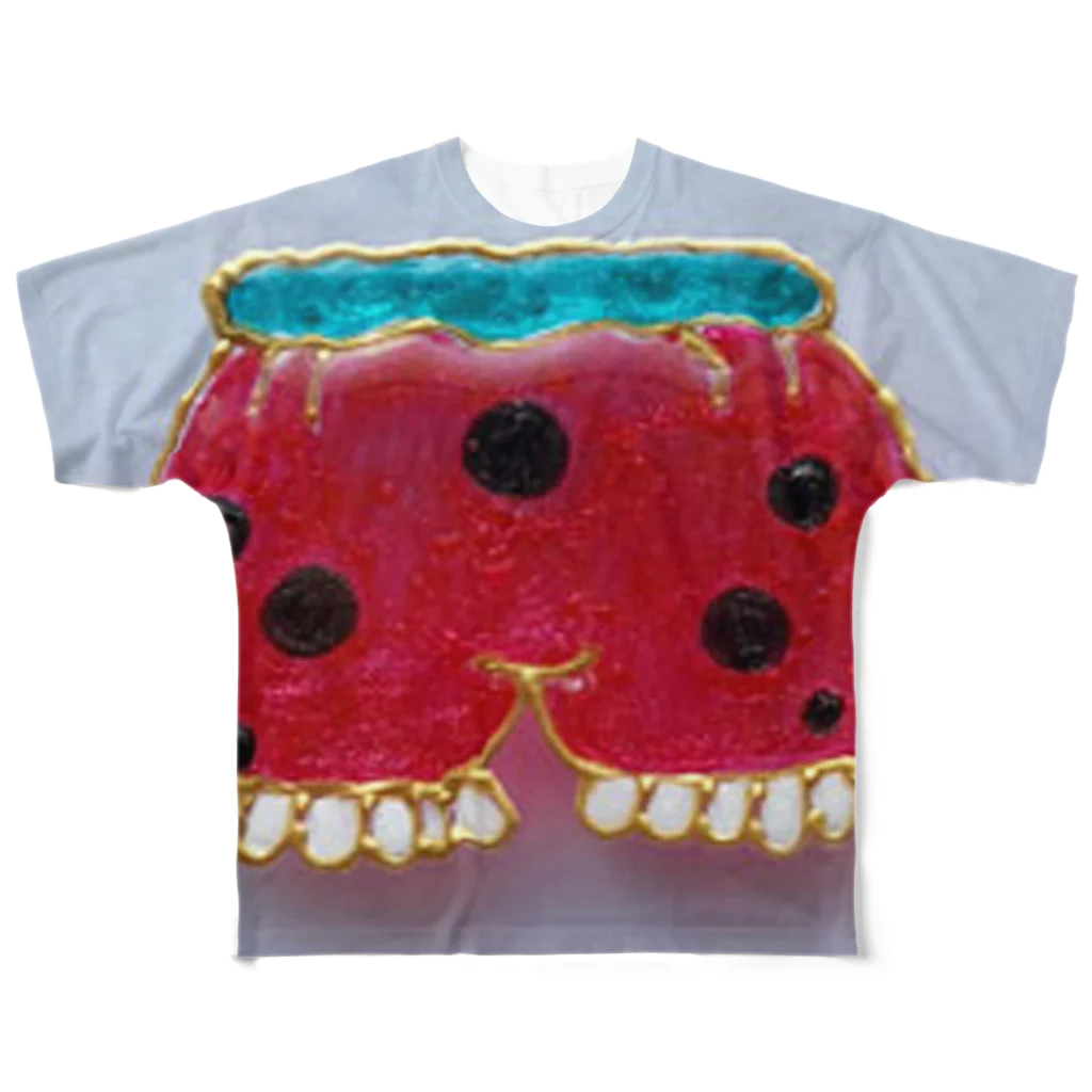 big-forestのすいか柄　ちょうちんパンツ柄 All-Over Print T-Shirt