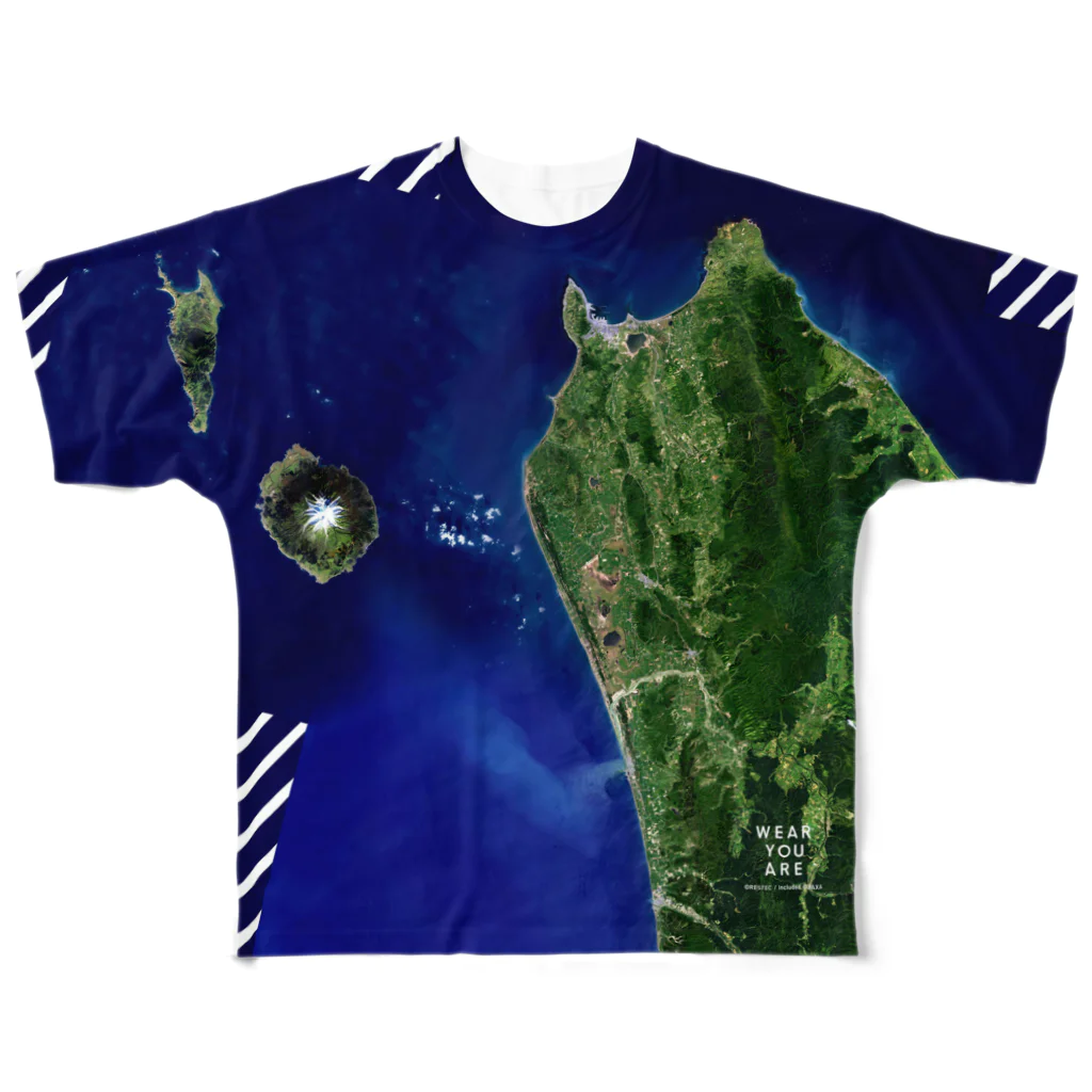 WEAR YOU AREの北海道 天塩郡 Tシャツ 両面 フルグラフィックTシャツ