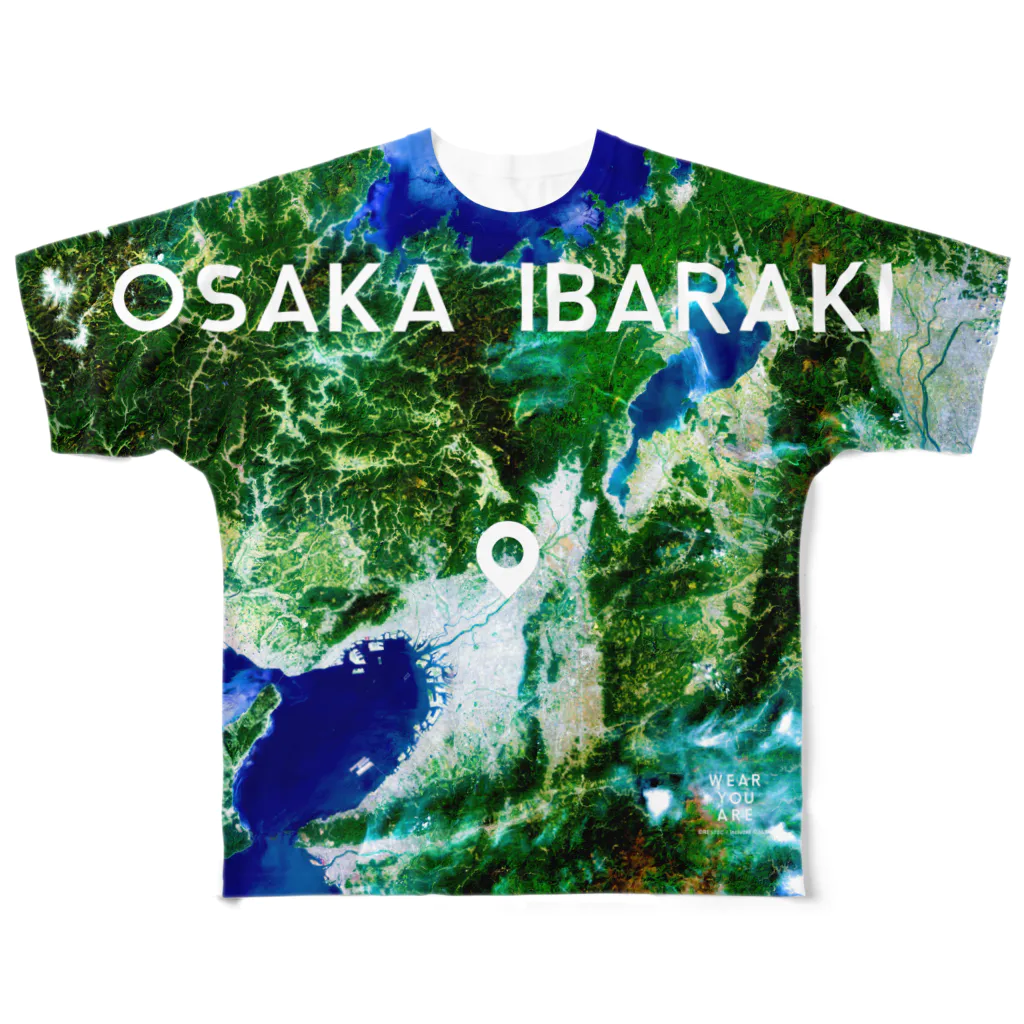 WEAR YOU AREの奈良県 吉野郡 Tシャツ 両面 All-Over Print T-Shirt