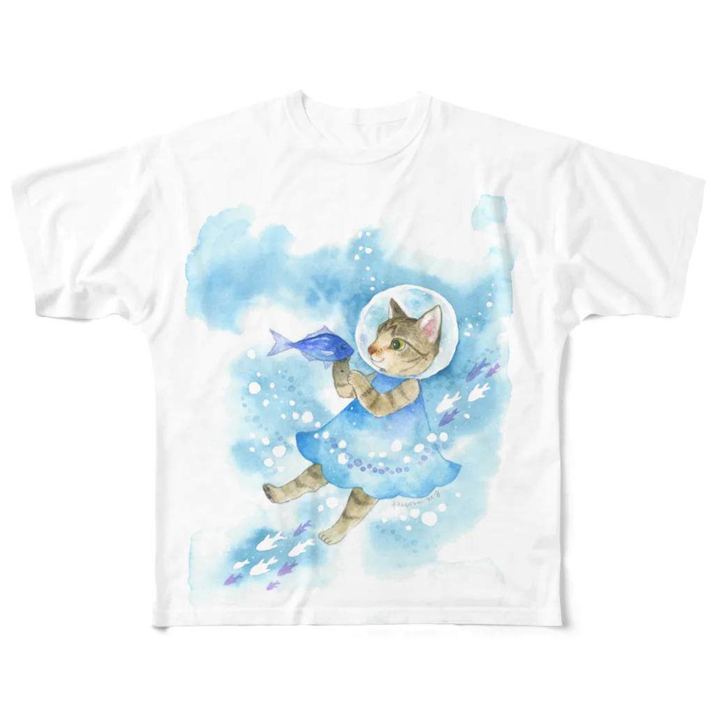 Rosemary*Teaの水中遊泳 フルグラフィックTシャツ