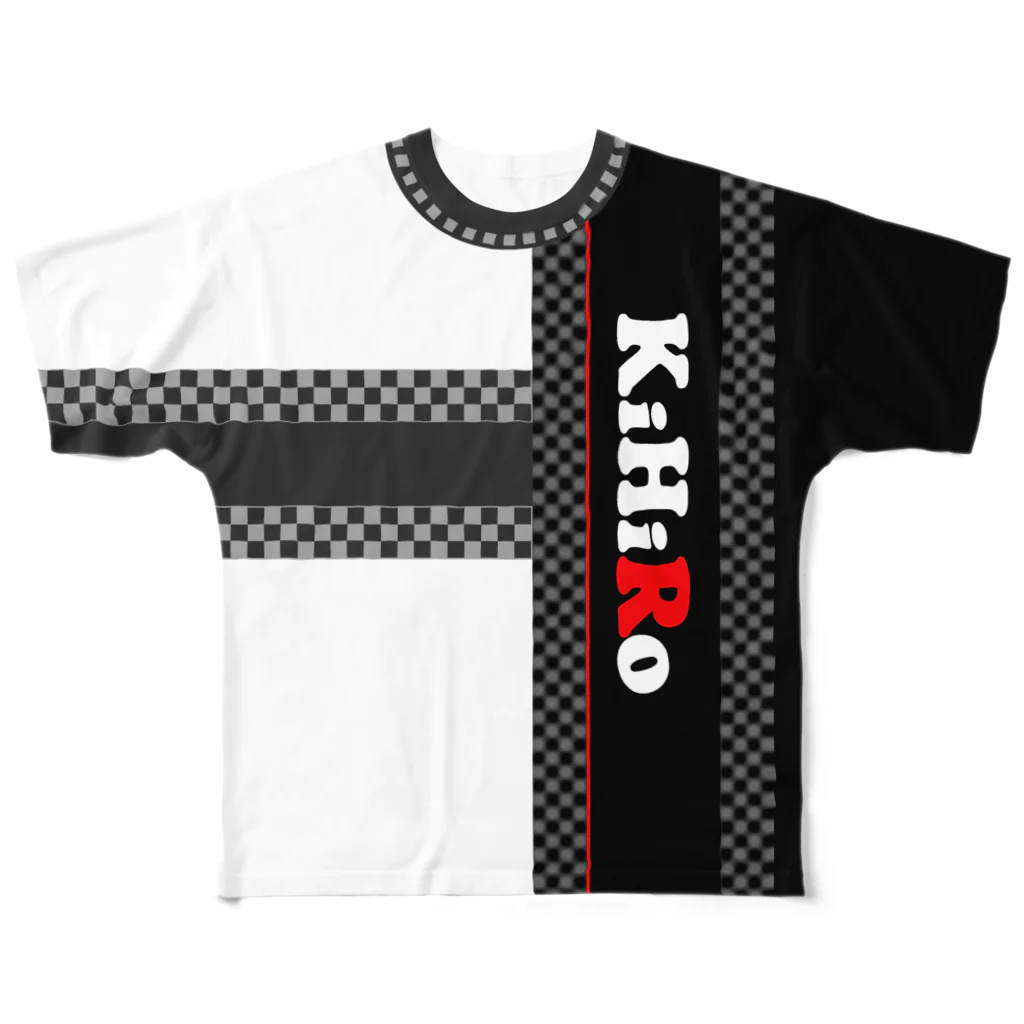 KihiroTakumiのKihiroTakumiロゴ入りTシャツ縦 フルグラフィックTシャツ