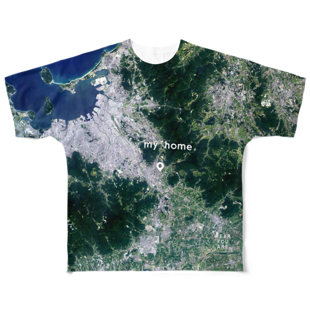 WEAR YOU AREの福岡県 朝倉市 Tシャツ 両面 All-Over Print T-Shirt