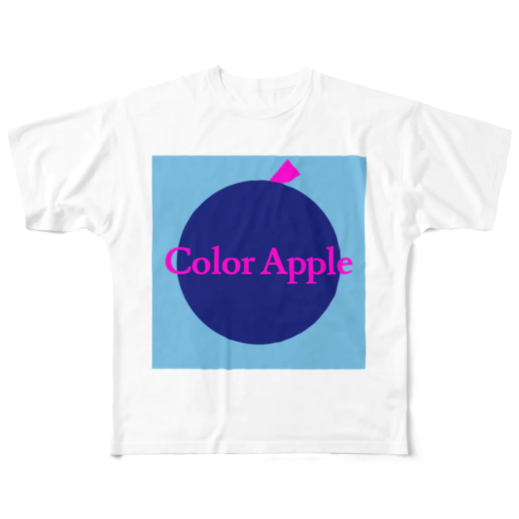 ColorAppleのColorAppleロゴ2 フルグラフィックTシャツ