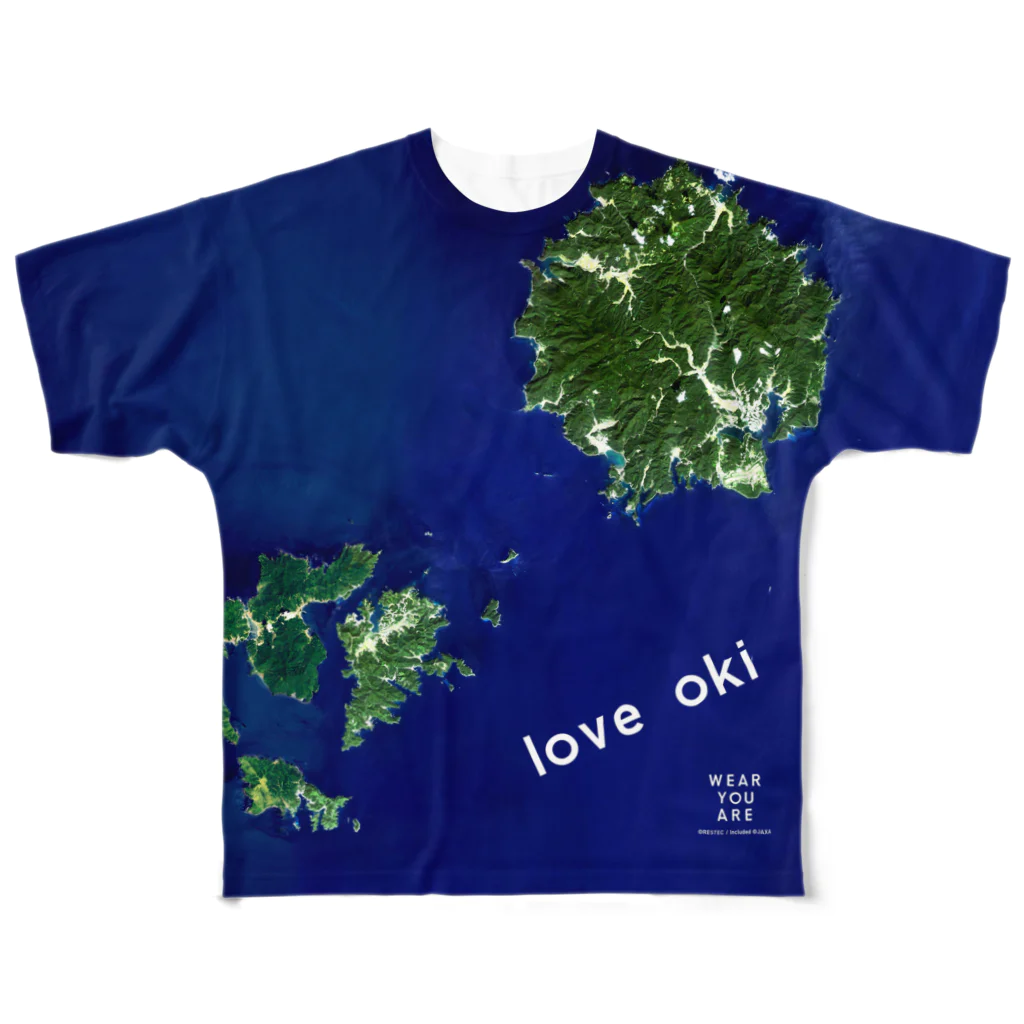 WEAR YOU AREの島根県 隠岐郡 Tシャツ 両面 All-Over Print T-Shirt