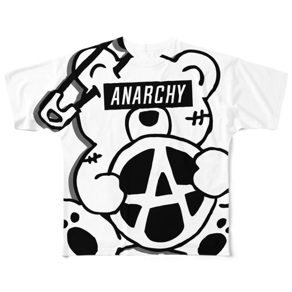 PLAY clothingのANARCHY　BEAR　BL フルグラフィックTシャツ