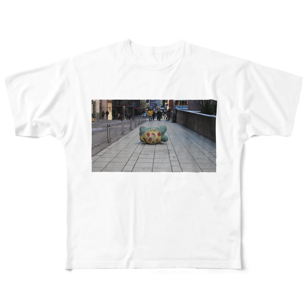 遠のヘルシンキの亀 All-Over Print T-Shirt