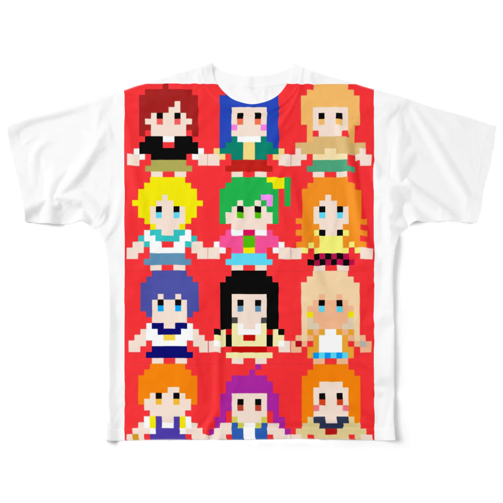 ムッツリおっち ゲーム実況のムッツリおっちのナナシスドット絵 All-Over Print T-Shirt