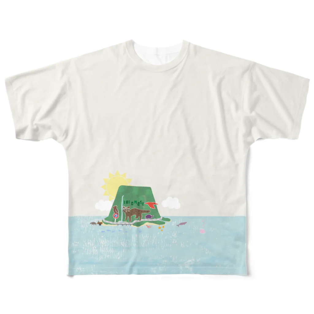 しまのなかまfromIRIOMOTEの遥かなる西表島 All-Over Print T-Shirt