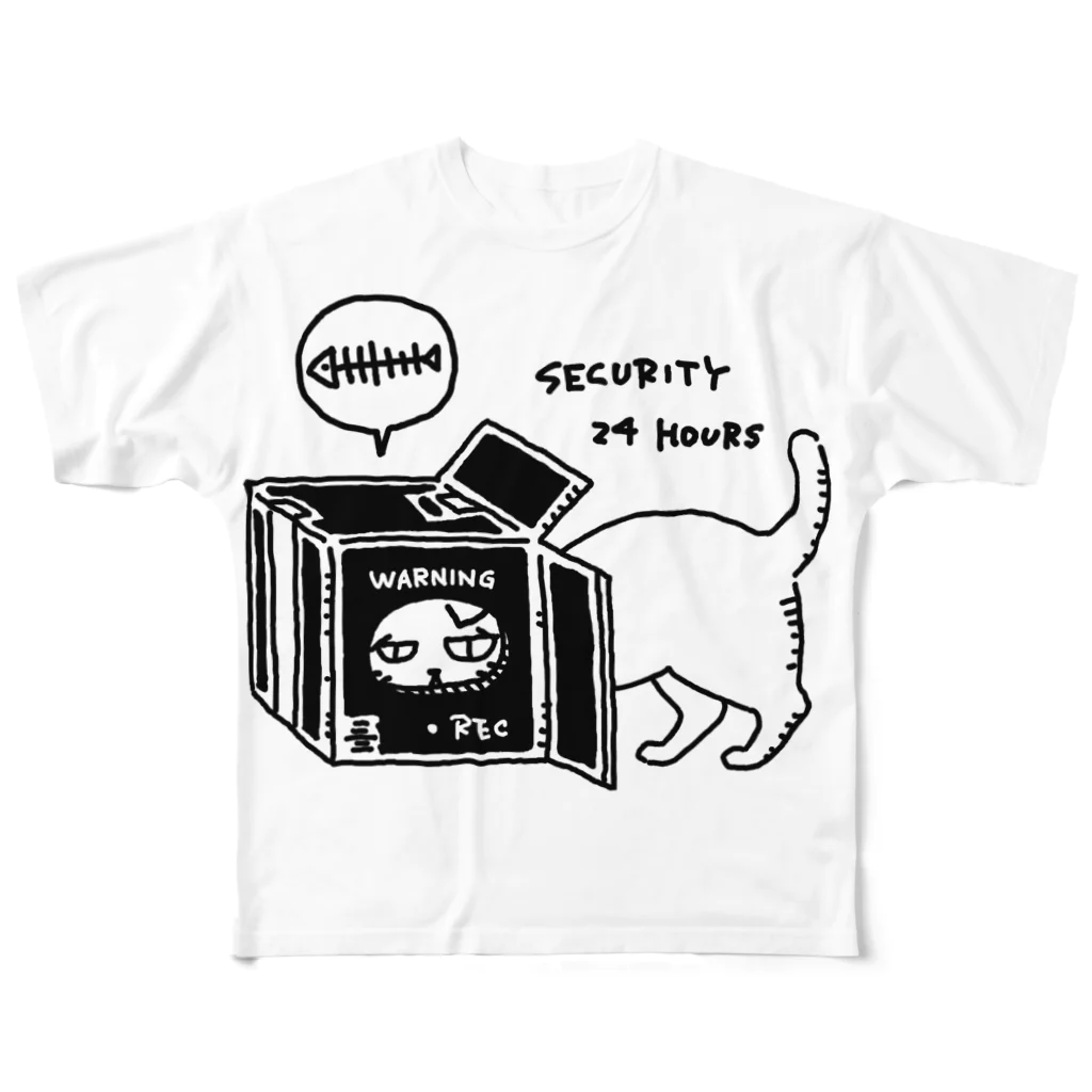 118designのcat camera フルグラフィックTシャツ