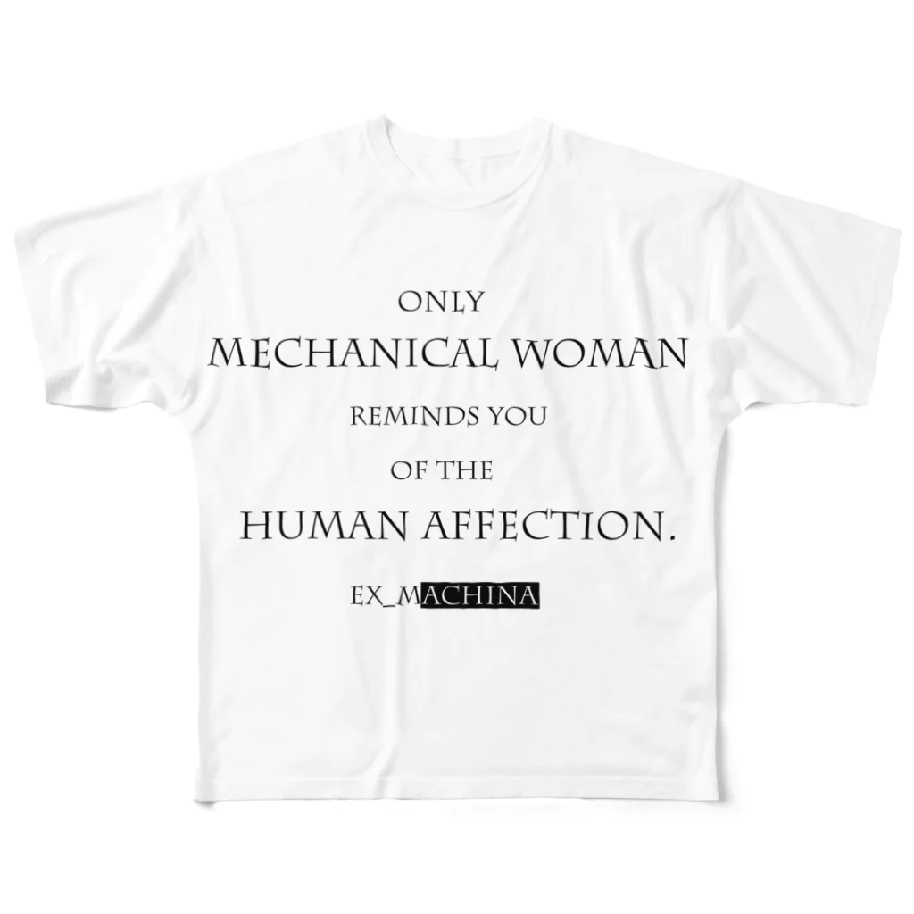 Ex_MachinaのEx_Machina Tag-Line Style フルグラフィックTシャツ