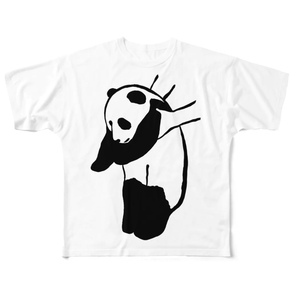 nicoの持ち上げられたパンダ フルグラフィックTシャツ