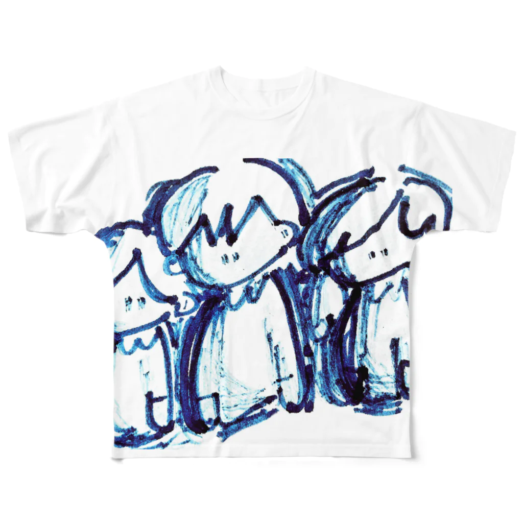 たけださきのあたいたち All-Over Print T-Shirt